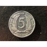Восточные Карибы. 5 центов. 2004. С 20 копеек. Распродажа коллекции. Смотрите другие лоты.