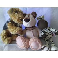 Плюшевые игрушки 25 см Nici(Германия),Аврора (Корея)одним лотом 3 ед.