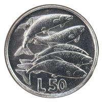 Сан-Марино 50 лир 1975 год "Любовь у животных"