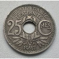 Франция 25 сантимов, 1917.  1-8-10
