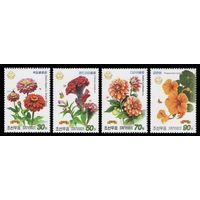 2013 КНДР 5984-5987 Флора и фауна. Садовые цветы. Насекомые **