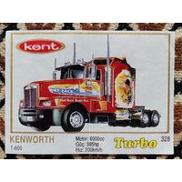 Вкладыш Turbo (Турбо) 5 серия (261-330, Yellow, золотая толстая рамка), номер 328, Kenworth T-600. #2. Возможен небольшой торг.
