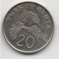 20 центов 1989 Сингапур.