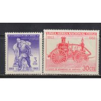 Чили 1963 100 летие пожарного корпуса Сантьяго Полная #622-3**