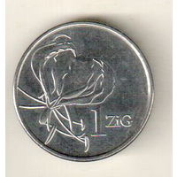 Зимбабве 1 золотый 2024