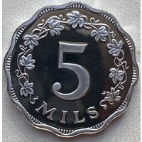 Мальта 5 милей 1976 г. Пруф. Из набора