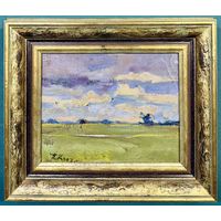 Крохалев П.С (Крохолев)"Между небом и землёй". Холст, масло.Размер 25,4х30 см.