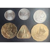 Острова Кука 10, 20, 50 центов  1, 2, 5 доллар 2015г. (6 монет) UNC.