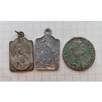 Медальон католический, сборный лот, 3шт