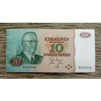 Werty71 Финляндия 10 марок 1980 Ext-аUNC банкнота