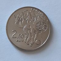 2010.  Португалия.  2.5 евро. XIX Чемпионат мира 2010. ЮАР.