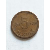 Финляндия 5 пенни 1972