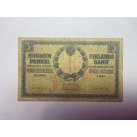 Российская Финляндия 5 марок золотом 1909 банкнота-02