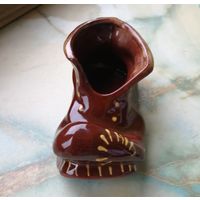 Пепельница Башмак. Обливная керамика СССР