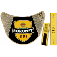 Этикетка пива KORONET Stout Лидский ПЗ Т849