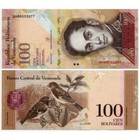 Венесуэла. 100 боливаров (образца 23.06.2015 года, P93i, UNC)