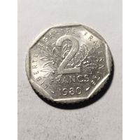 Франция 2 франка 1980