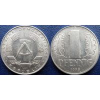 ГДР. 1 пфенниг 1975 года. UNC.