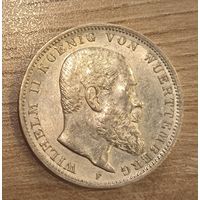 3 марки 1910 Вюртемберг остатки блеска