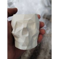 Пепельница из гипса,череп,+маленький черепок бонусом,с рубля