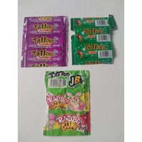 Обертки от жевательной резинки.