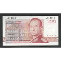 Люксембург 100 франков 1986 года. Тип Р-58b. Состояние XF+
