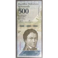 Банкнота 500 боливар 2017 год. Венесуэла. НЕ БЫЛА В ОБОРОТЕ.