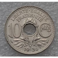 Франция, 10 сантимов 1936 г.
