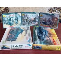 5 сборных модели 1/72: Пехота и тех.поддержка ВОВ. Вермахт.