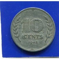 Нидерланды 10 центов 1942 , цинк