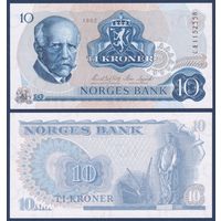 Норвегия, 10 крон 1982 г., P-36c (CP, полярный исследователь Фритьоф Нансен), UNC