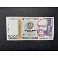 5000 инти 1988 года. Перу. UNC. Распродажа