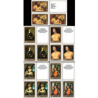 Эрмитаж (Итальянская живопись) СССР 1982 год (5348-5352) серия из 5 марок в квартблоке с купоном