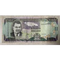 Банкнота 100 долларов 2002 год Ямайка Дональд Сангстер