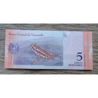 Werty71 Венесуэла 5 боливаров 2018 UNC банкнота лягушка