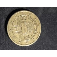 Австрия 50 евроцентов 2002