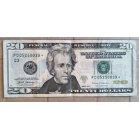 США 20 долларов 2017 г., серия замещения, со звездой, FrNEW, P:NEW