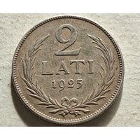 1925 год серебро 2 лата Латвия