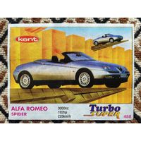 Вкладыш Turbo (Турбо) Super (серия 471-540, Супер), номер 488, Alfa Romeo Spider. #1. Возможен небольшой торг.