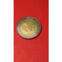 2 Евро 2004. Люксембург. Портрет и монограмма герцога Люксембурга Анри Нассау. С рубля. (04)
