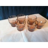 Набор стопок, гутное стекло, Неман, СССР
