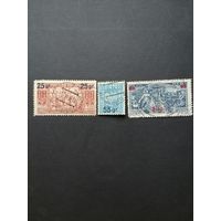 Польша 1934 Марки Mi.278,Mi.282-Mi.283 с надпечаткой нового номинала (гашение, одна с клеем две без клея, есть наклейки) Mi.291-293 каталог 8.50 евро