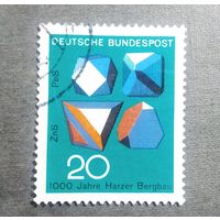Марка Германия 1968 год 1000 лет горнодобывающей промышленности