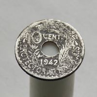 Тунис. "Французский протекторат" 10 сантимов 1942