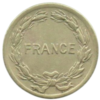 Территория Военной Администрации во Франции /Союзное Военное Правительство Оккупированных Территорий/. 2 франка 1944. Филадельфия, США. Нечастая.