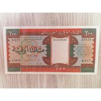 Мавритания 200 UNC 2002 г. с рубля