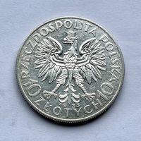 Монета СЕРЕБРО Польша 10 злотых 1933 год Ядвига ОТЛИЧНЫЕ