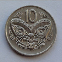 Новая Зеландия 10 центов. 1975 г.