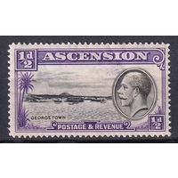 152.BrK. Великобритания. Колонии. Асенсьон. Георг V. Местные мотивы. 1934 г. 1/2d. Mi.#22.