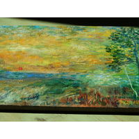 А. Серпин. Закат. Окрестности Минска. х.м. 25х45. 2026